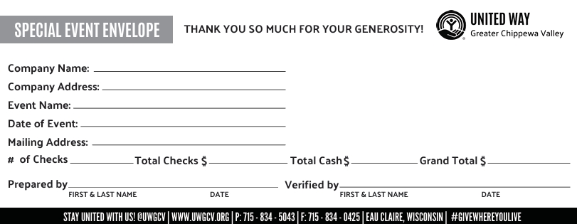 special event envelope