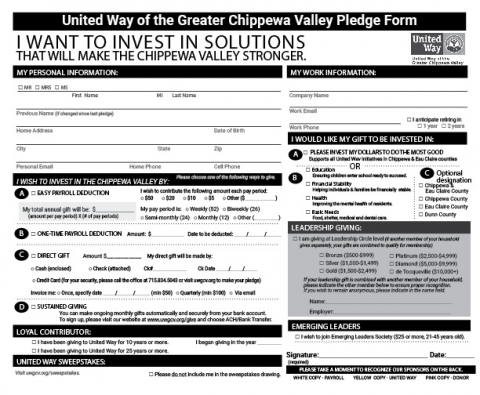 Pledge Form-Printable